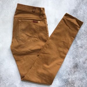7 for all mankind- Skinny Jeans in camel khaki